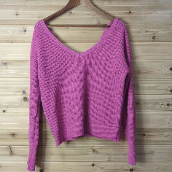 Anthropologie Sweater Womens Large Purple Maeve Strappy back - Picture 1 of 8